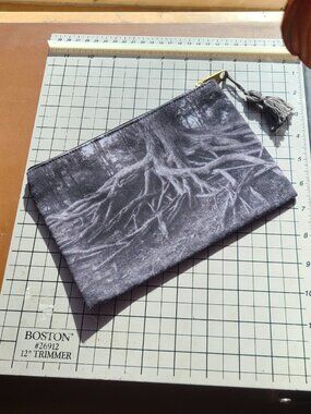 Nature Pencil Case - Tree Roots Design, Zipper Pouch 8 x 5.5 inches
